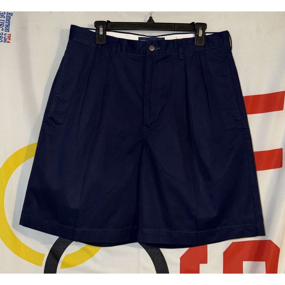 Polo Ralph Lauren Classic Golf Shorts Mens 34 Navy Blue Pleated